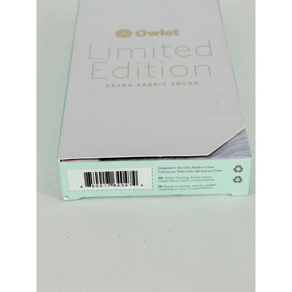 Owlet Limited Edition Extra Fabric Socks Smart Sock 3 Size 1 & 2 New